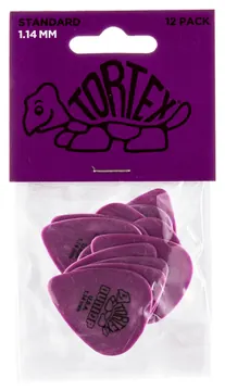 Dunlop 418P114 TORTEX STANDARD PLAYER'S PACK DE 12 MEDIATORS 1,14mm
