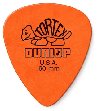 Dunlop 0.60mm Tortex Standard Pick, Orange, Players Pack of 12