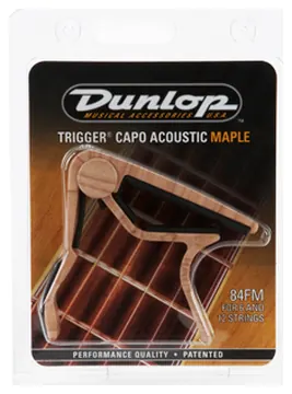 Jim Dunlop 84FM Trigger Capo Acoustic Flat Kapodaster für Akustik-Gitarre, maple