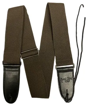 Rock You 2" Cotton Adjustable Guitar Strap - Brown