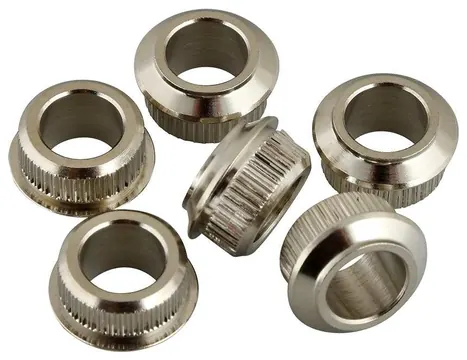 Kluson MB05C Adapterhülsen für Gitarrenmechaniken 6,3 mm Nickel