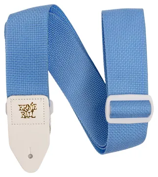 Ernie Ball Polypro Strap 5348 Lightblue & White