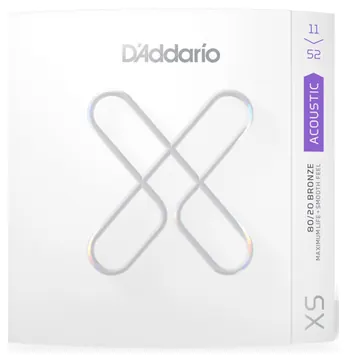 D'addario XS 11-52 Custom Light 80/20 Bronze Coated Acoustic Guitar Strings