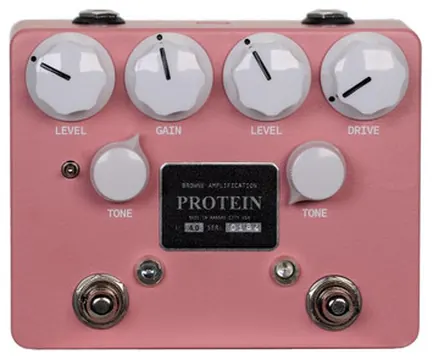 Browne Amplification The Protein V4 Dual Overdrive Pedal in Pink