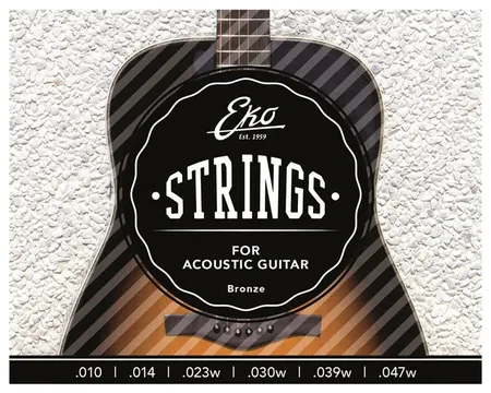 Eko 16100410 Corde in Bronze per Chitarra Acustica Light Set tensione .010-.047w