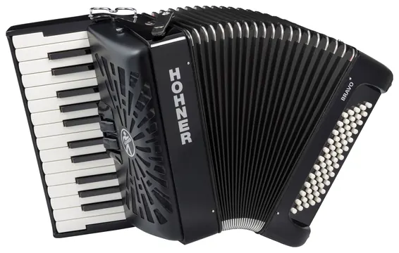 Hohner Bravo II 60 - schwarz HOA16960 60 Bässe, neues Verdeck, silent Key