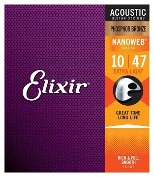 Elixir 16002 Nanoweb Phosphor Bronze 10-47