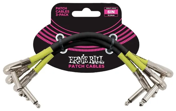 Ernie Ball 6059 Cavo per strumenti da 15 cm set di 3 pezzi