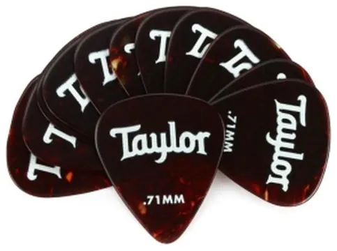 Taylor Celluloid 351 Guitar Picks 12-pack Tortoise Shell 0.71