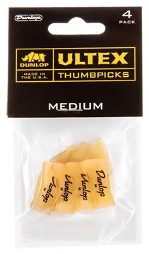 Dunlop 9072P ULTEX THUMB PICK MEDIUM-PLAYER'S CONFEZIONE DA 4