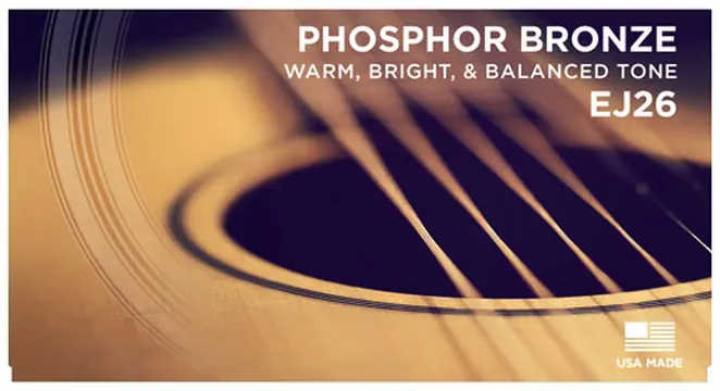 D'Addario EJ26 Phosphor Bronze Custom Light Acoustic Guitar Strings 11- 52