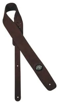 Gaucho Padded Suede Guitar Strap, Dark Brown