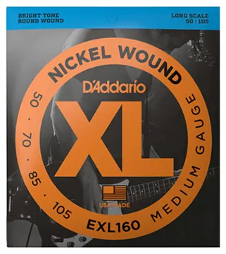D'Addario EXL160 Medium Bass Guitar Strings Nickel
