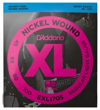 D'addario EXL170S Nickel (.45-.100) Light - Short Scale