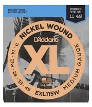 D'Addario Electric Nickel Wound Wound 3rd .011 - .049