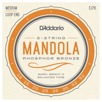 D'Addario EJ76 Phosphor Bronze Mandola Strings, Medium