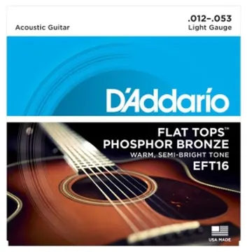 D'addario EFT16 Phosphor Bronze Flat Tops light