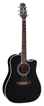 Takamine TK-EF341SC Dreadnought, Cutaway, Black Gloss