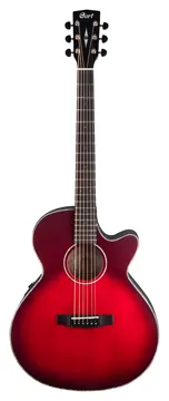 Cort SFX-E TWB Elektro-Akustik-Gitarre, trans wine burst
