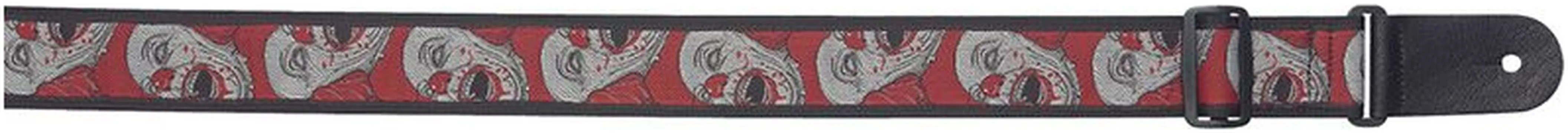 Stagg Woven Nylon Guitar Strap - Clown n' Blood