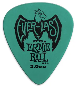 Ernie Ball 9196 Plettri Everlast Teal 2.0mm Busta da 12