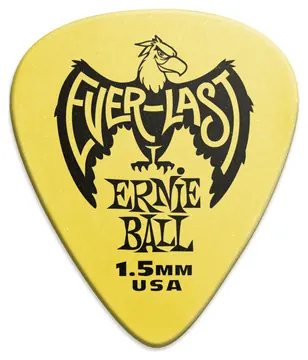 Ernie Ball 1.5 mm Yellow Everlast Picks - Pack of six