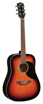 Eko Ranger 6 Eq Brown Sunburst Chitarra acustica elettrificata marrone sfumata