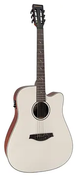 Waldman Eletro Acustico Waldman Blastone Grand DCEX-641 Aco - Olympic White Top