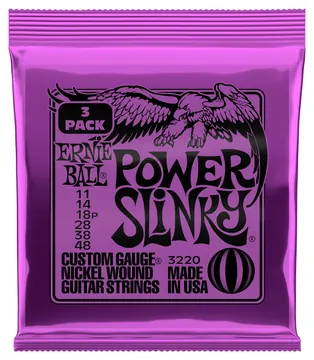 Ernie Ball 3220 - Power Slinky Nickel Wound 3er Pack 011-048