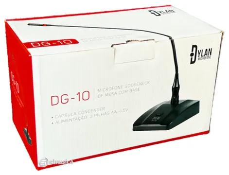 Dylan Microfone Dylan DG10 Gooseneck Com Fio Condensador Cardióide