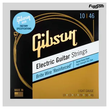 Gibson Encordoamento Gibson Para Guitarra 010 Brite Wire Reiforcend | Fujisom