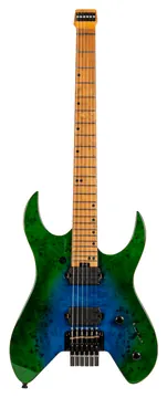 Spira Guitars S-500 HEADLESS GBR, Headless S-Style Trans Aqua Blue