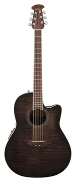 Ovation Chitarre Elettroacustiche Celebrity Standard Plus Mid Cutaway Transparent Blackburst Flame