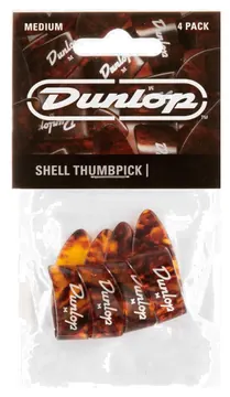Dunlop Duim Plectrum Pack 4 Shell Medium