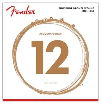 Fender Phosphor Bronze Acoustic Guitar Strings 012-053