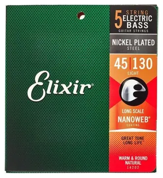 Elixir 14202 Bass Saiten 5-string Satz 45-130