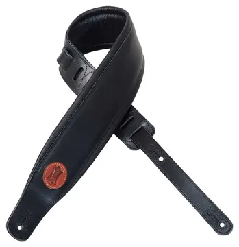 Levy's MSS1-BLK Leather Padded Strap Black