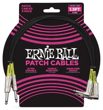 Ernie Ball 6076 Cavo per strumenti da cm 46 set di 3 pezzi