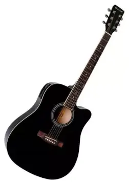 Giannini Gf-1r Ceq Bk Preto Folk Cutway Afinador (10123)