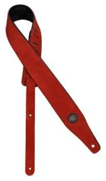 Gaucho Top Quality Suede Guitar Strap - Red