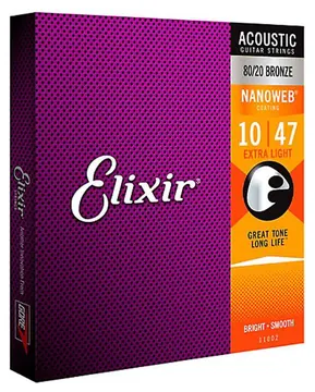 Elixir Encordoamento Para Violão Elixir 010 Aço Extra Light 1002 (3210)