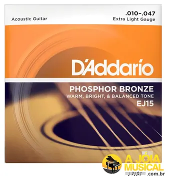 DAddario Encordoamento DAddario EJ15 Phosphor Bronze para Violão Aço