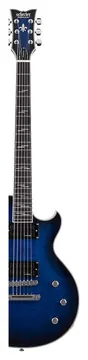 Schecter Solo-Ii Supreme Durchscheinendes Blau Burst