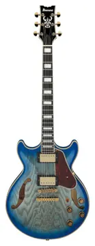 Ibanez AM93QAJBB Jet Blue Burst Artcore Expressionist