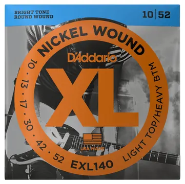 D'addario EXL140 Nickel (.10-.52) Light Top/Heavy Bottom