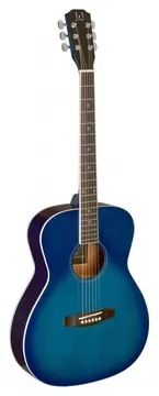 EMD BES-A TBB, Transparent Blueburst akustische Auditorium-Gitarre mit massiver Fichtendecke, Bessie Serie