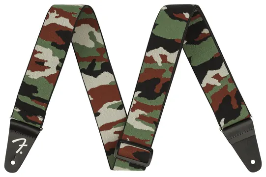 Fender Weighless Camo Guitar Strap - Woodland