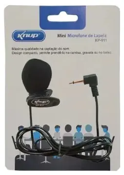 Kp Microfone de Lapela Kp-911 Mini - Gravações Profissionais e Portáteis