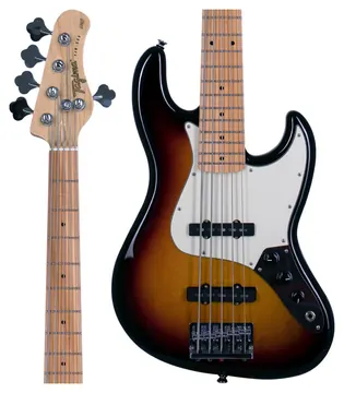 Tagima Baixo Tagima TJB-535 Brazil Series 5 Cordas Sunburst com Escudo Mint Green