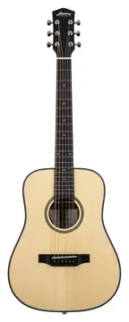 Harmony Foundation Series e-Terra ST Petite Dreadnought Acoustic Guitar w/Bag, Natural Satin